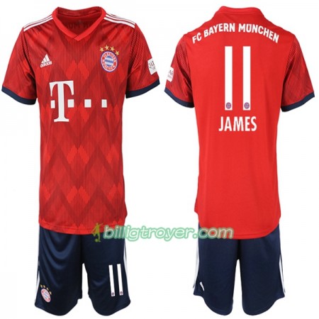 Billige Fotballdrakter FC Bayern München James Rodriguez 11 Barn Hjemmedraktsett 2018/19 Kortermet